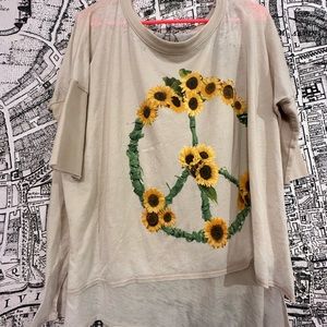 Flower peace-sign shirt